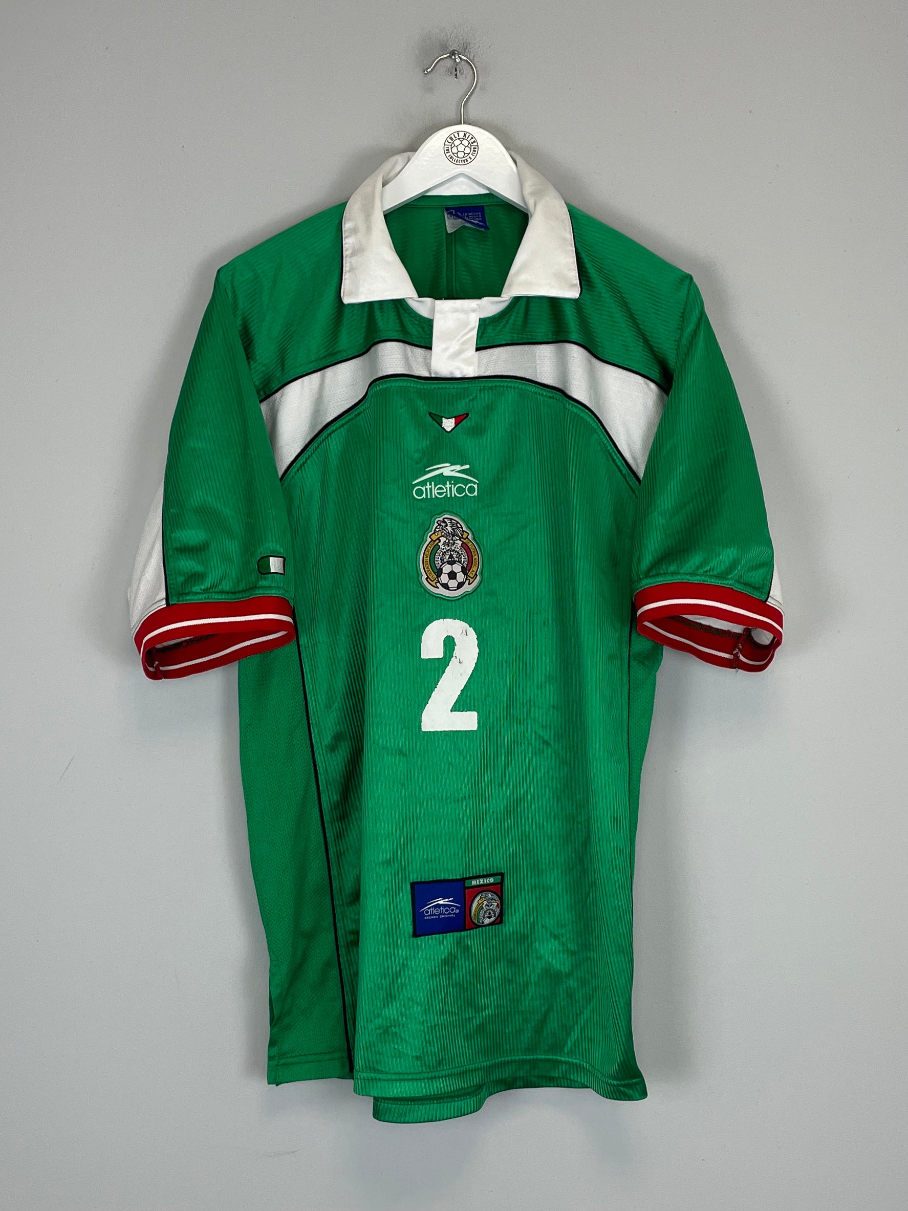 Shop 2000/01 MEXICO SUAREZ #2 HOME SHIRT (XL) ATLETICA, classic football shirts, vintage football shirts & retro soccer jerseys at Cult Kits