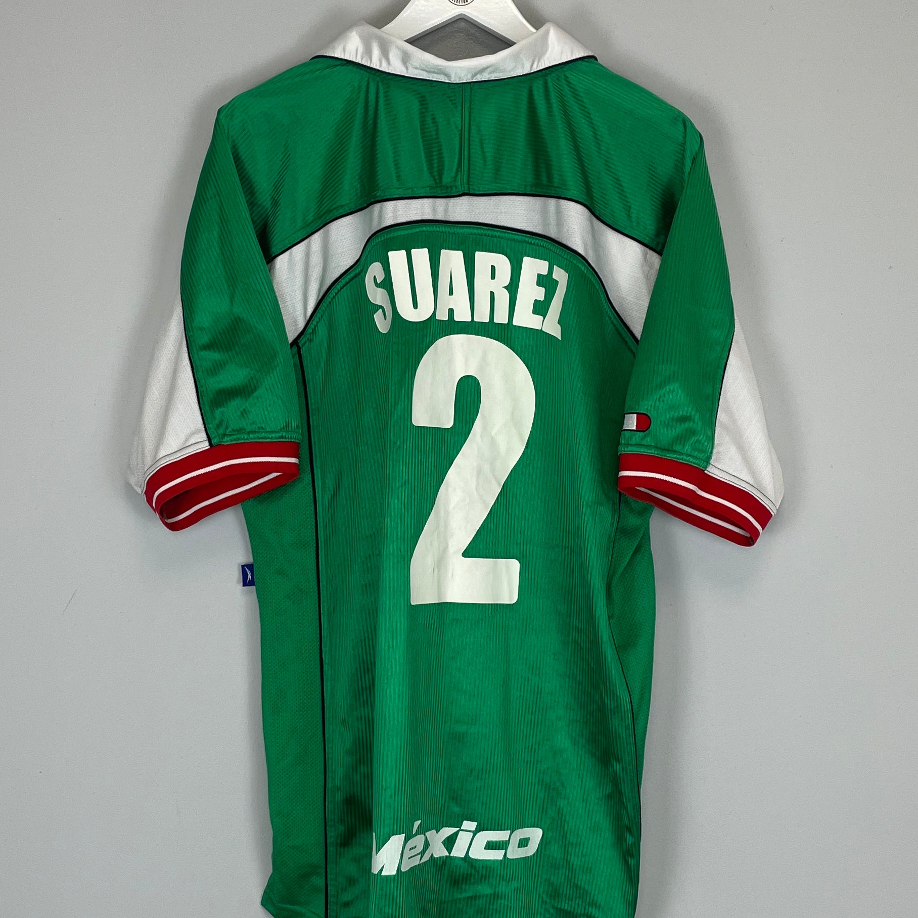 Shop 2000/01 MEXICO SUAREZ #2 HOME SHIRT (XL) ATLETICA, classic football shirts, vintage football shirts & retro soccer jerseys at Cult Kits