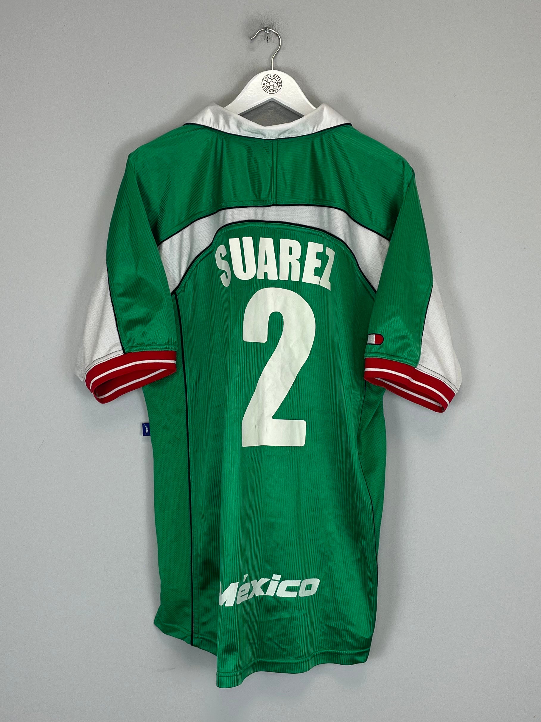 Shop 2000/01 MEXICO SUAREZ #2 HOME SHIRT (XL) ATLETICA, classic football shirts, vintage football shirts & retro soccer jerseys at Cult Kits