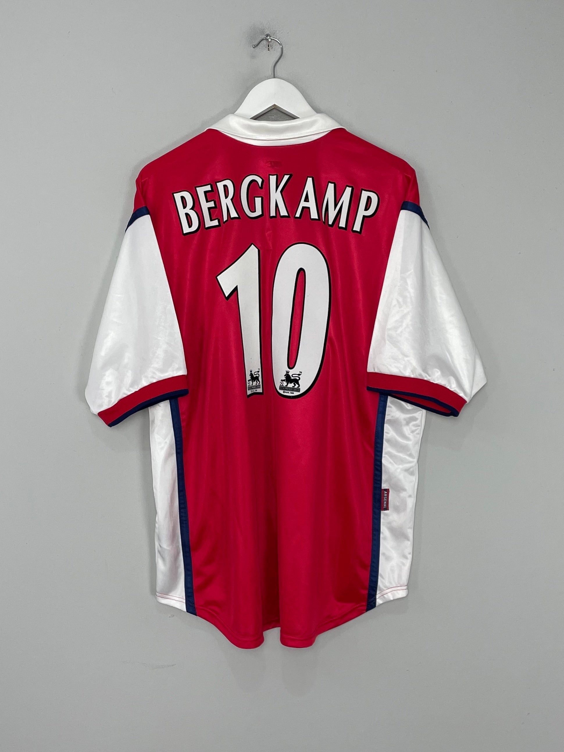 Shop 1998/99 ARSENAL BERGKAMP #10 HOME SHIRT (XL) NIKE, classic football shirts, vintage football shirts & retro soccer jerseys at Cult Kits