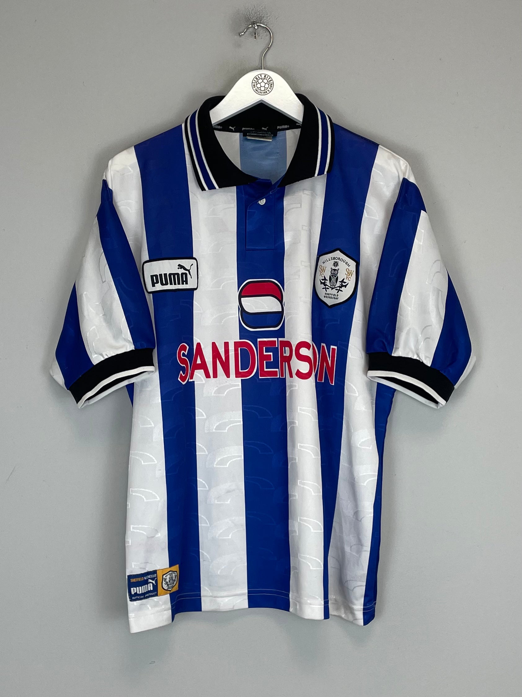 Shop 1997/98 SHEFFIELD WEDNESDAY HOME SHIRT (M) PUMA, classic football shirts, vintage football shirts & retro soccer jerseys at Cult Kits
