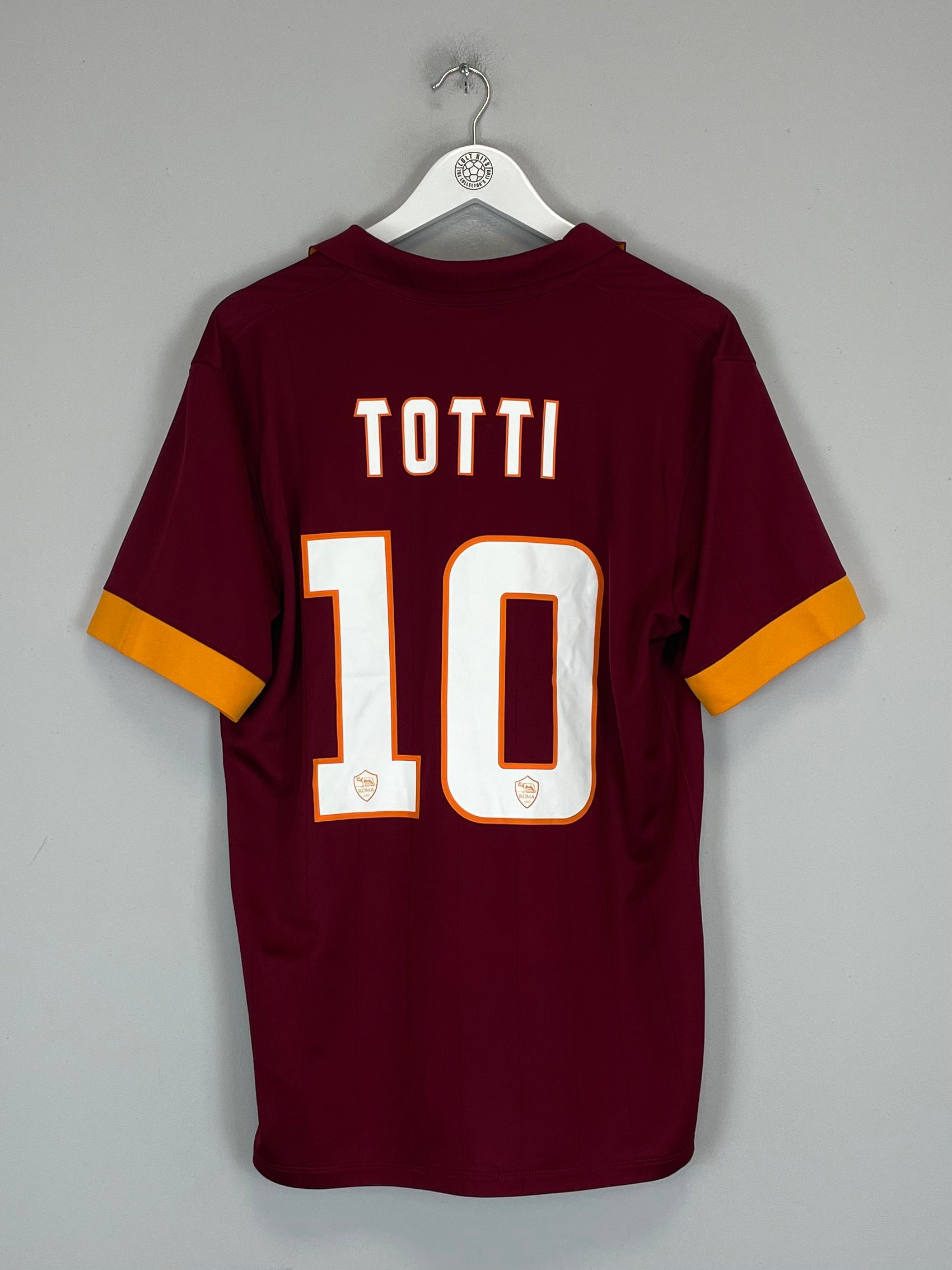 Shop 2014/15 ROMA TOTTI #10 HOME SHIRT (L) NIKE, classic football shirts, vintage football shirts & retro soccer jerseys at Cult Kits