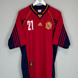 1998/99 SPAIN LUIS ENRIQUE #21 HOME SHIRT (L) ADIDAS