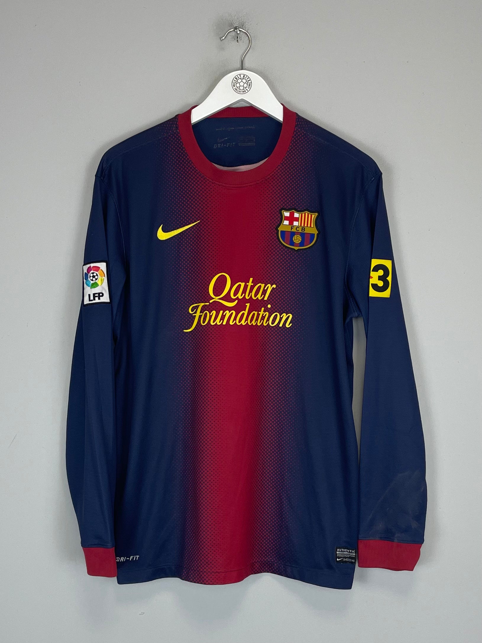 Shop 2012/13 BARCELONA MESSI #10 L/S HOME SHIRT (L) NIKE, classic football shirts, vintage football shirts & retro soccer jerseys at Cult Kits