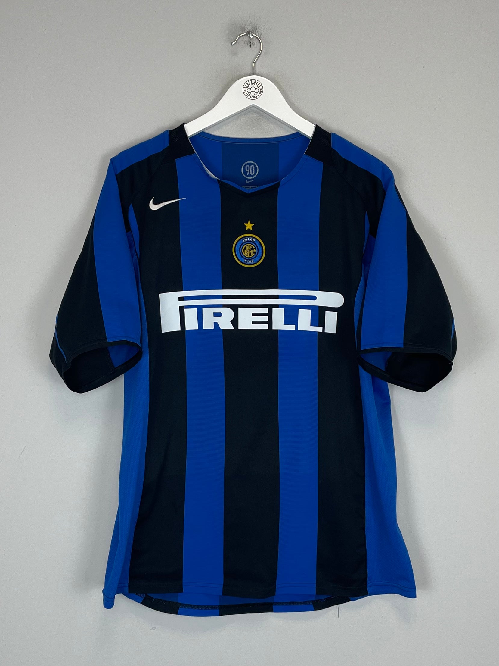 Shop 2004/05 INTER MILAN ADRIANO #10 HOME SHIRT (L) NIKE, classic football shirts, vintage football shirts & retro soccer jerseys at Cult Kits