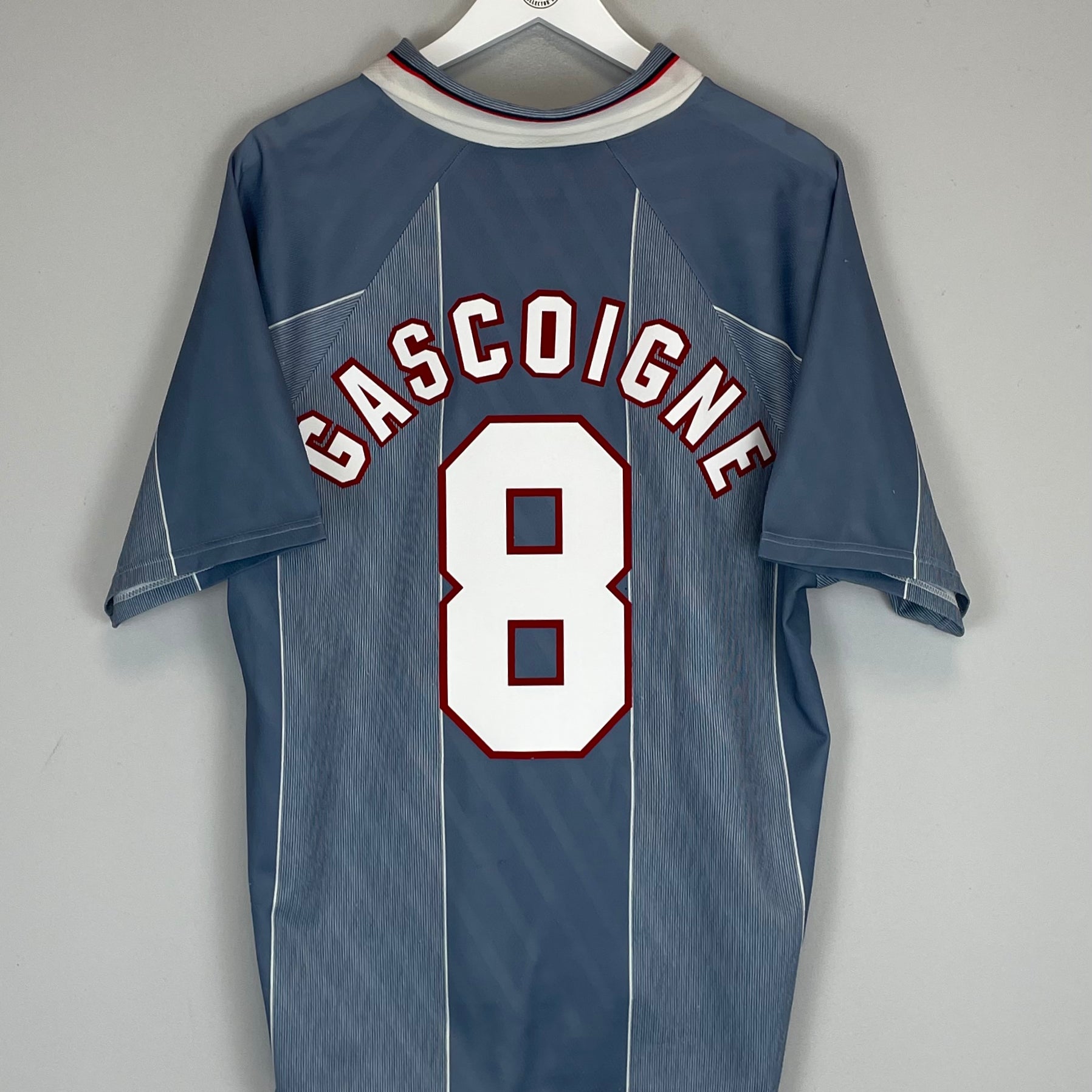 Shop 1996/97 ENGLAND GASCOIGNE #8 AWAY SHIRT (XL) UMBRO, classic football shirts, vintage football shirts & retro soccer jerseys at Cult Kits