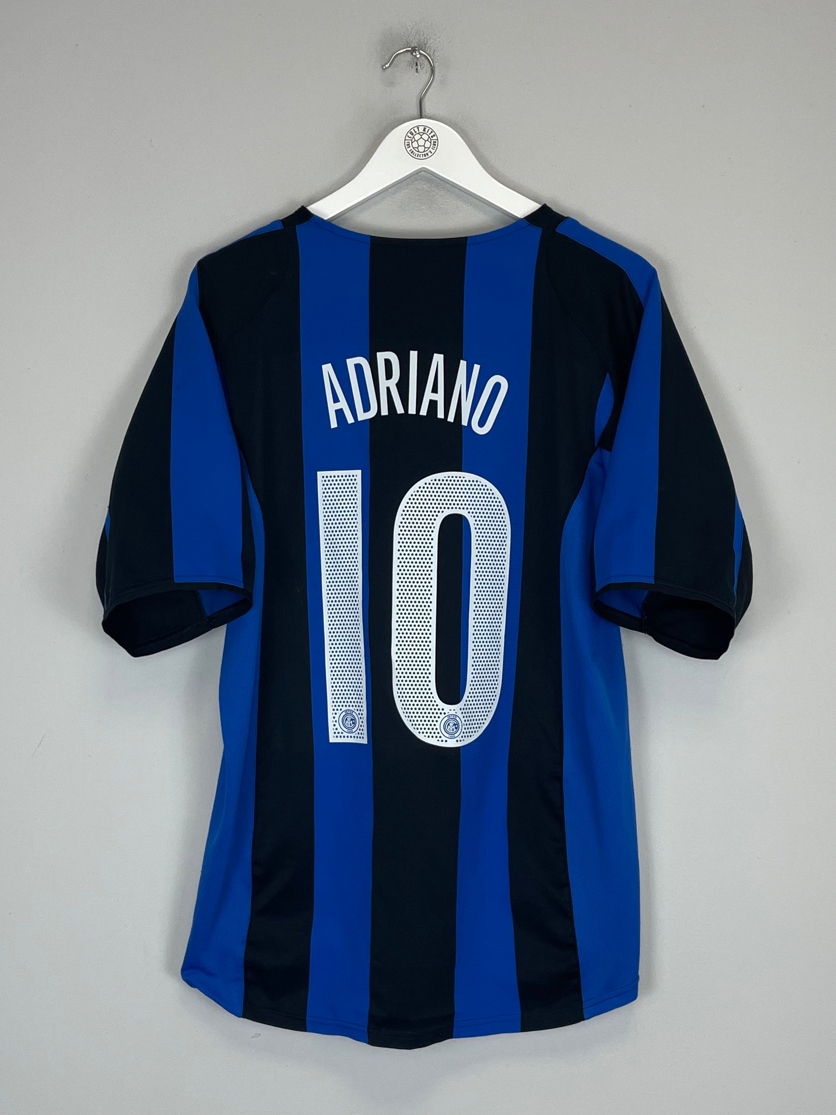 Shop 2004/05 INTER MILAN ADRIANO #10 HOME SHIRT (L) NIKE, classic football shirts, vintage football shirts & retro soccer jerseys at Cult Kits