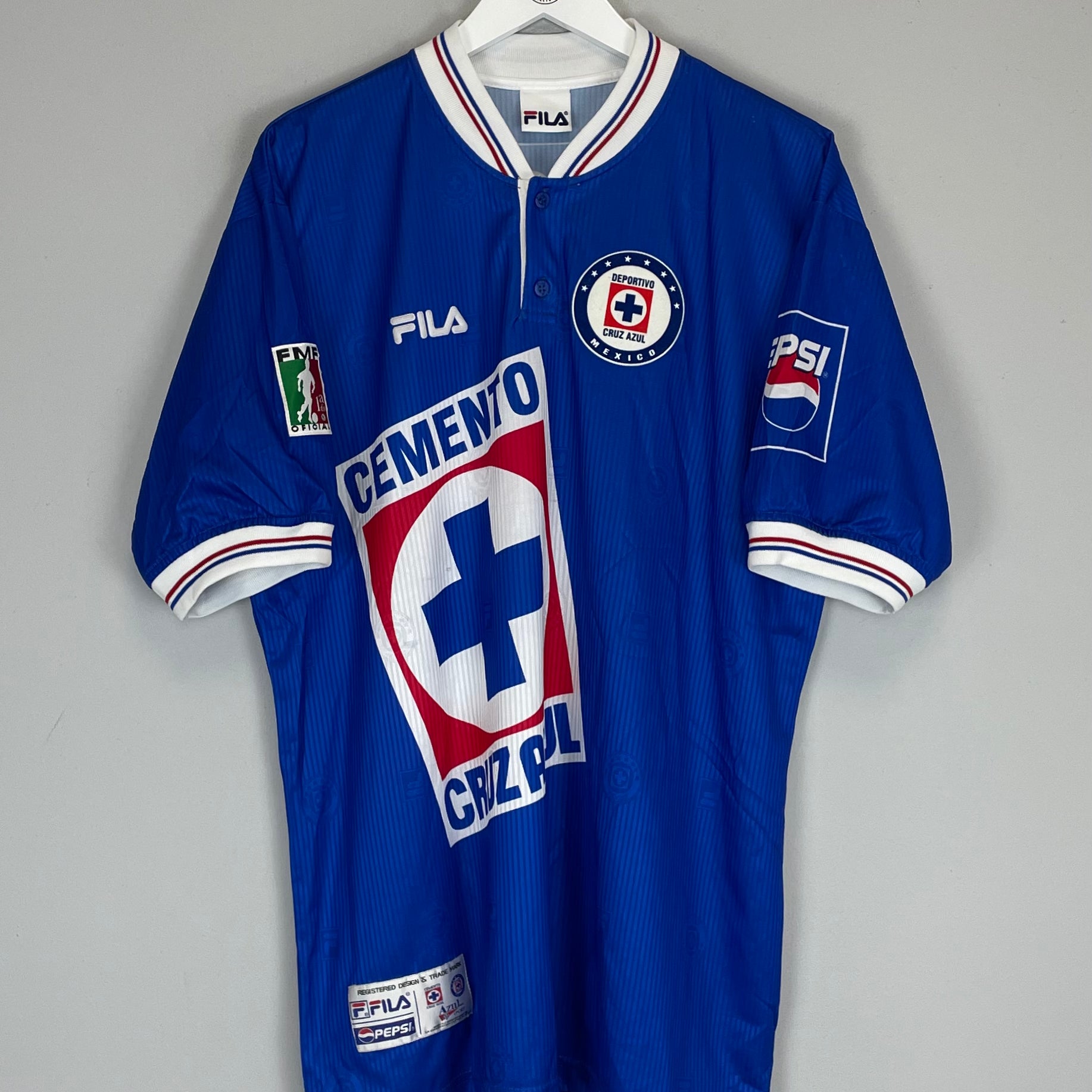 Shop 1998/99 CRUZ AZUL HOME SHIRT (XL) FILA, classic football shirts, vintage football shirts & retro soccer jerseys at Cult Kits