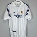 Shop 2001/02 REAL MADRID FIGO #10 HOME SHIRT (M) ADIDAS, classic football shirts, vintage football shirts & retro soccer jerseys at Cult Kits