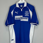 Shop 2000/02 EVERTON GINOLA #24 HOME SHIRT (L) PUMA, classic football shirts, vintage football shirts & retro soccer jerseys at Cult Kits