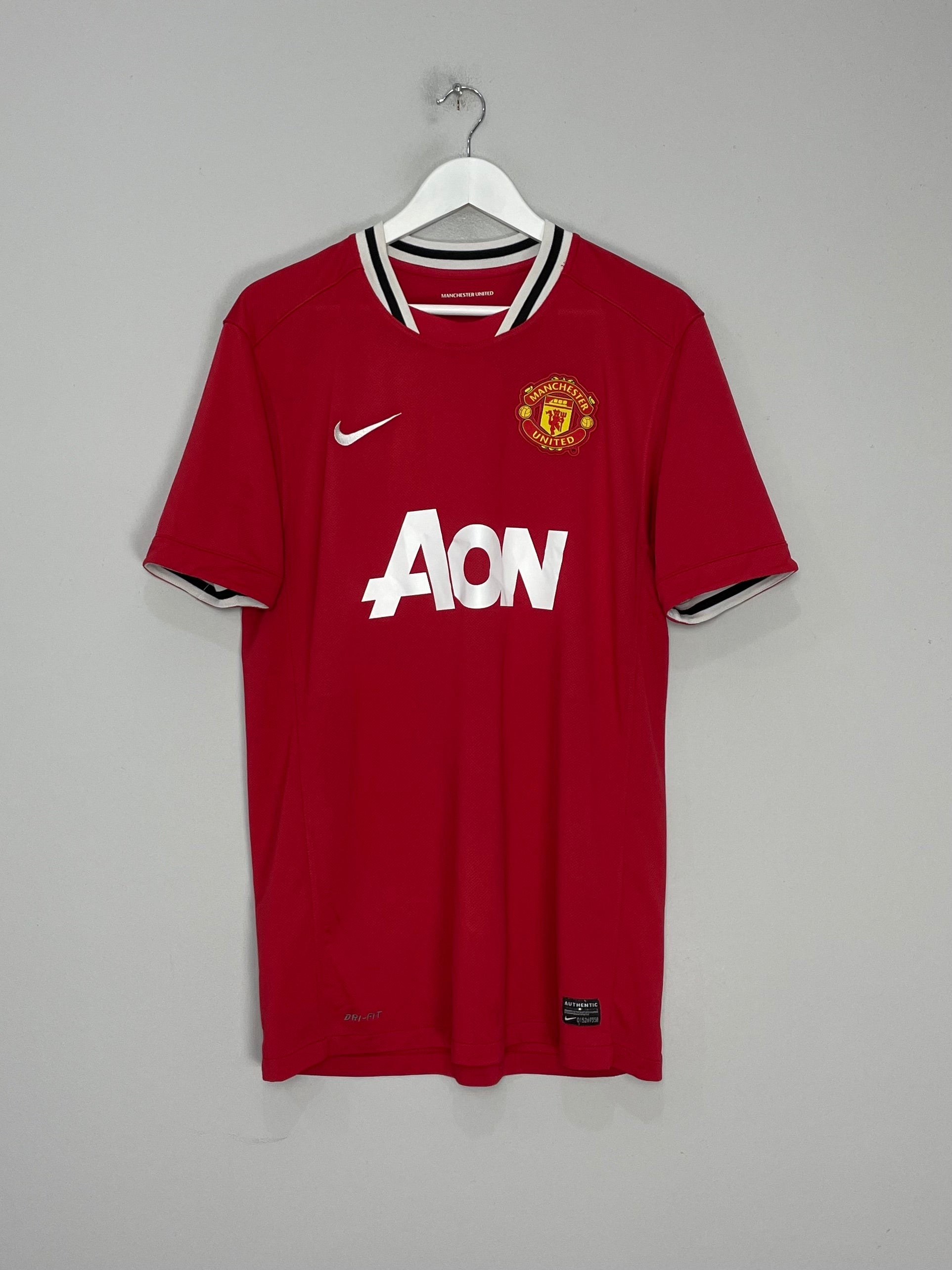 Shop 2011/12 MANCHESTER UNITED ROONEY #10 HOME SHIRT (L) NIKE, classic football shirts, vintage football shirts & retro soccer jerseys at Cult Kits