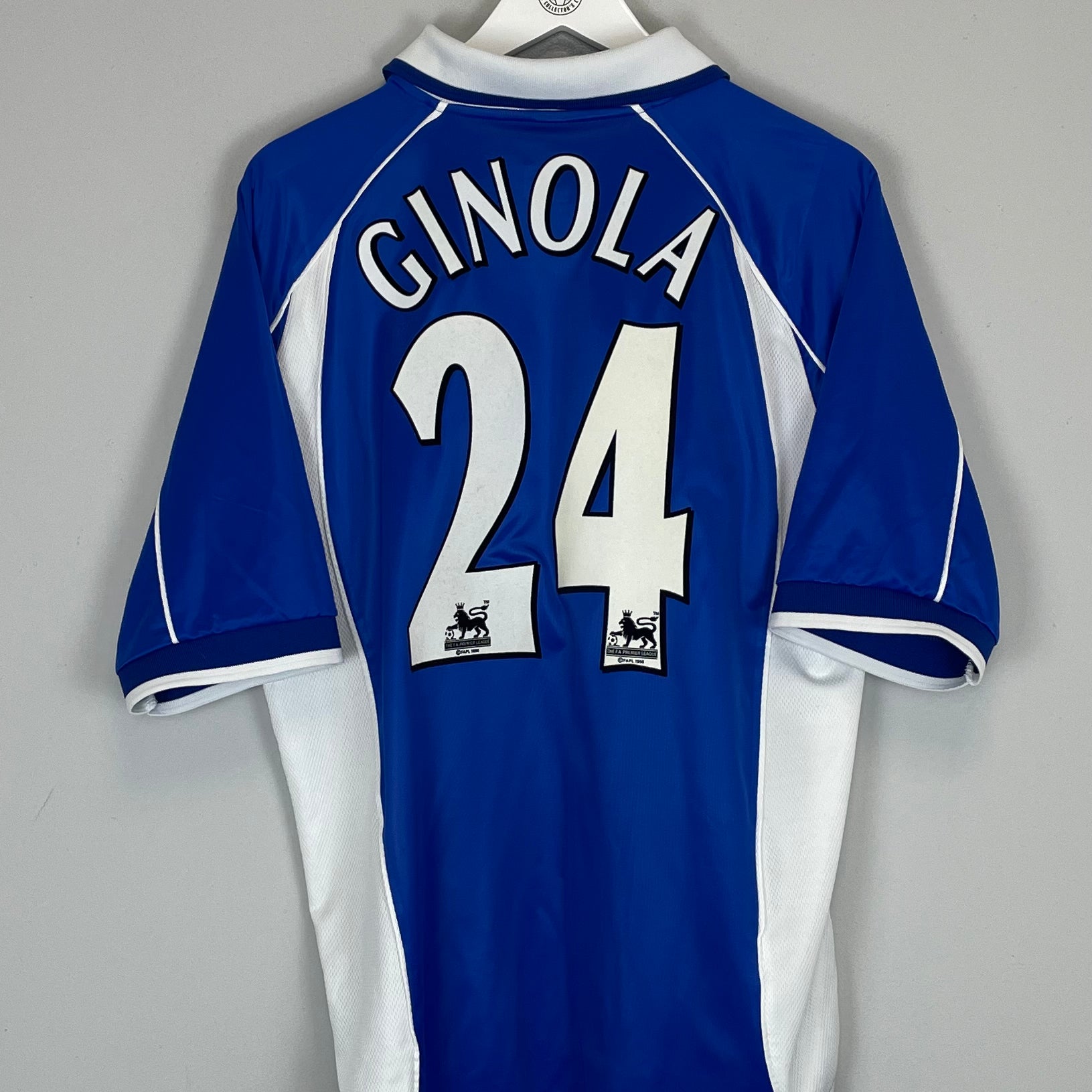 Shop 2000/02 EVERTON GINOLA #24 HOME SHIRT (L) PUMA, classic football shirts, vintage football shirts & retro soccer jerseys at Cult Kits