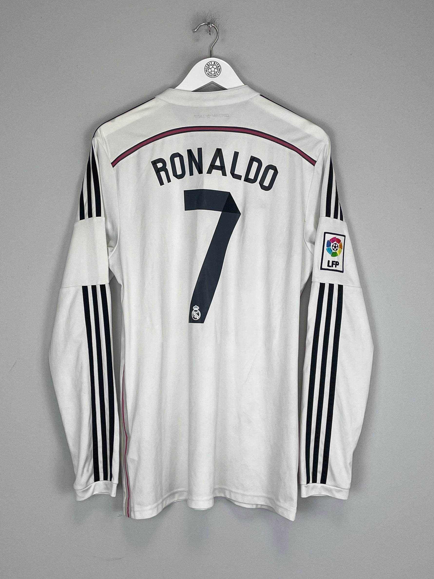 Shop 2014/15 REAL MADRID RONALDO #7 L/S HOME SHIRT (L) ADIDAS, classic football shirts, vintage football shirts & retro soccer jerseys at Cult Kits