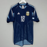 Shop 2004/05 ARGENTINA MESSI #18 AWAY SHIRT (M) ADIDAS, classic football shirts, vintage football shirts & retro soccer jerseys at Cult Kits