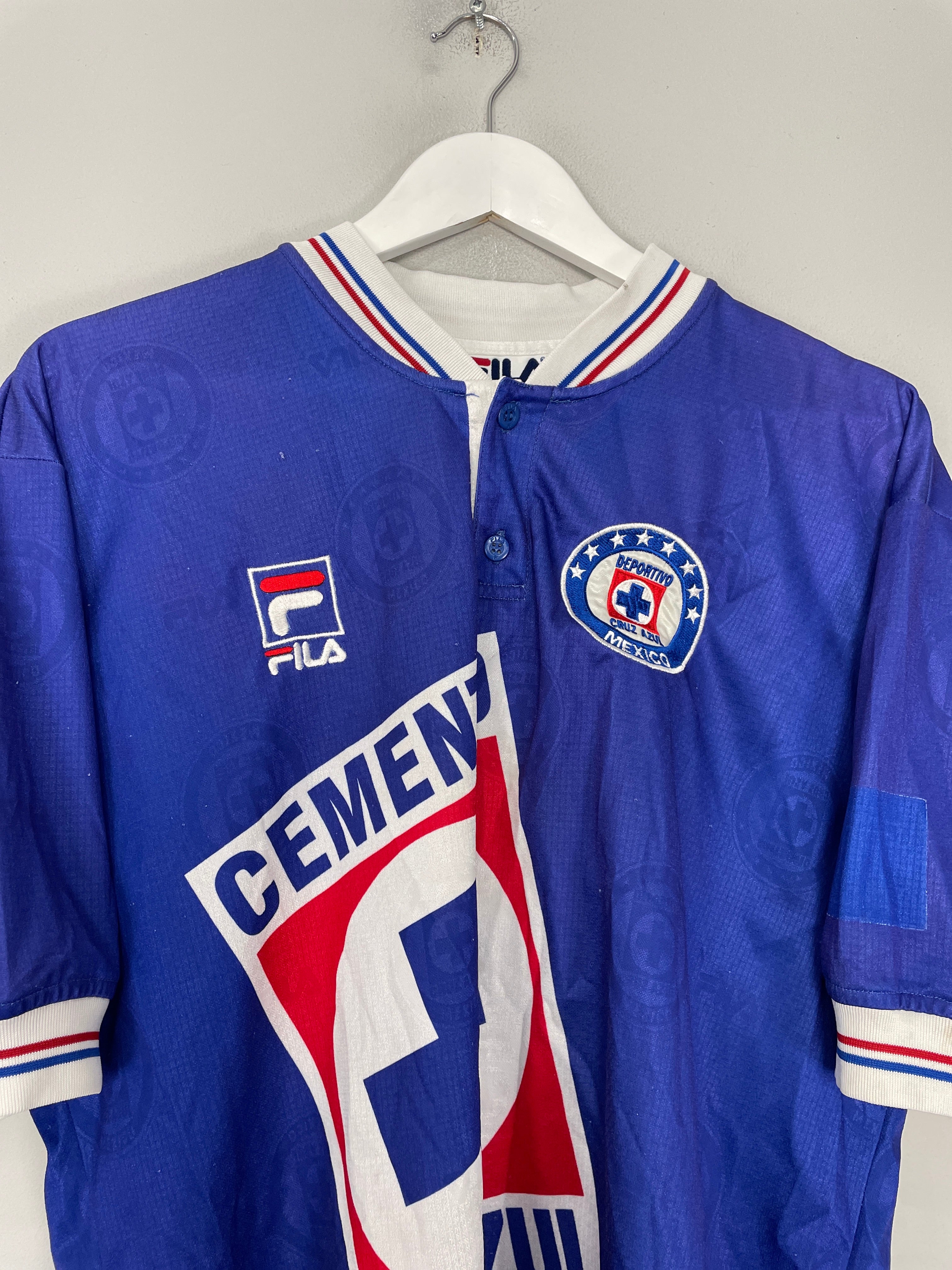Shop 1998/99 CRUZ AZUL HOME SHIRT (XL) FILA, classic football shirts, vintage football shirts & retro soccer jerseys at Cult Kits
