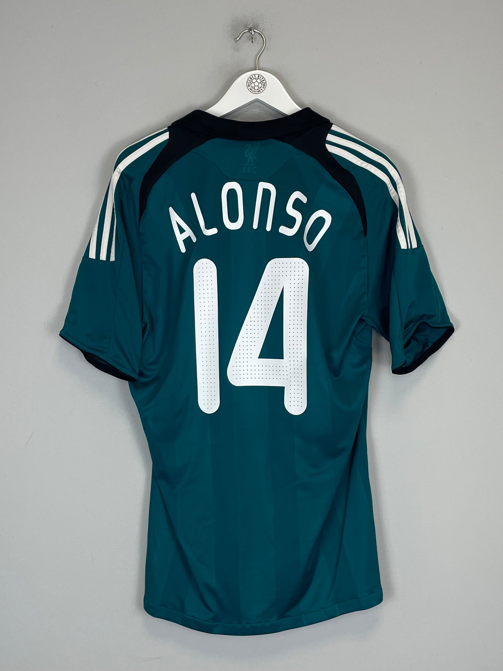 Shop 2008/09 LIVERPOOL ALONSO #14 AWAY SHIRT (L) ADIDAS, classic football shirts, vintage football shirts & retro soccer jerseys at Cult Kits