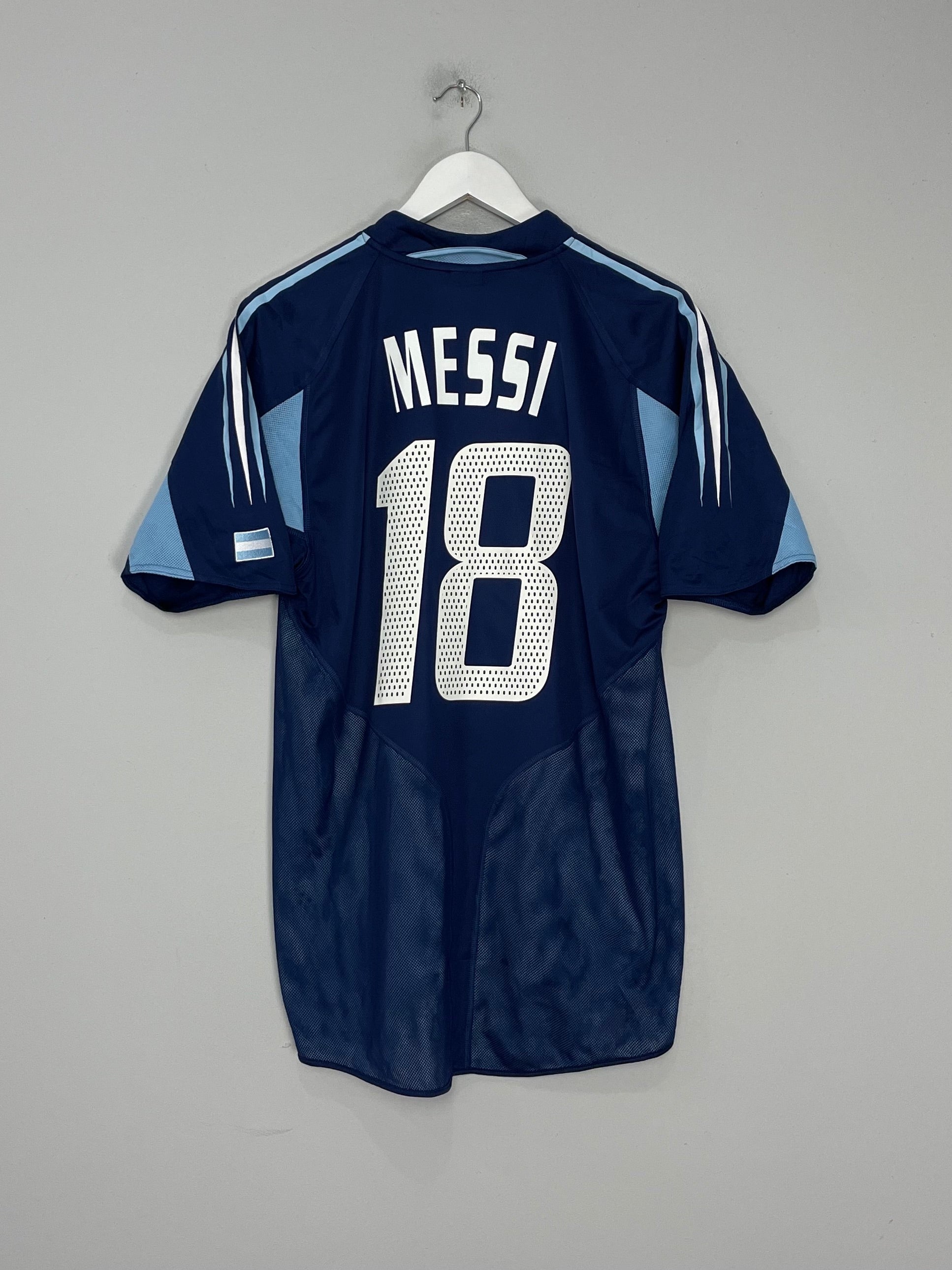 Shop 2004/05 ARGENTINA MESSI #18 AWAY SHIRT (M) ADIDAS, classic football shirts, vintage football shirts & retro soccer jerseys at Cult Kits