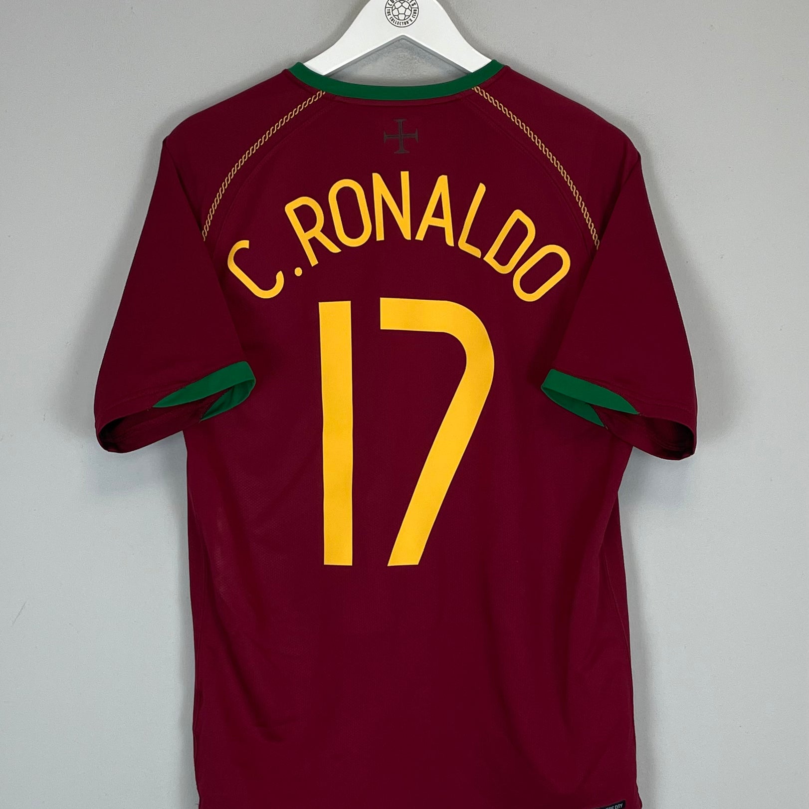 Shop 2006/08 PORTUGAL RONALDO #17 HOME SHIRT (M) NIKE, classic football shirts, vintage football shirts & retro soccer jerseys at Cult Kits