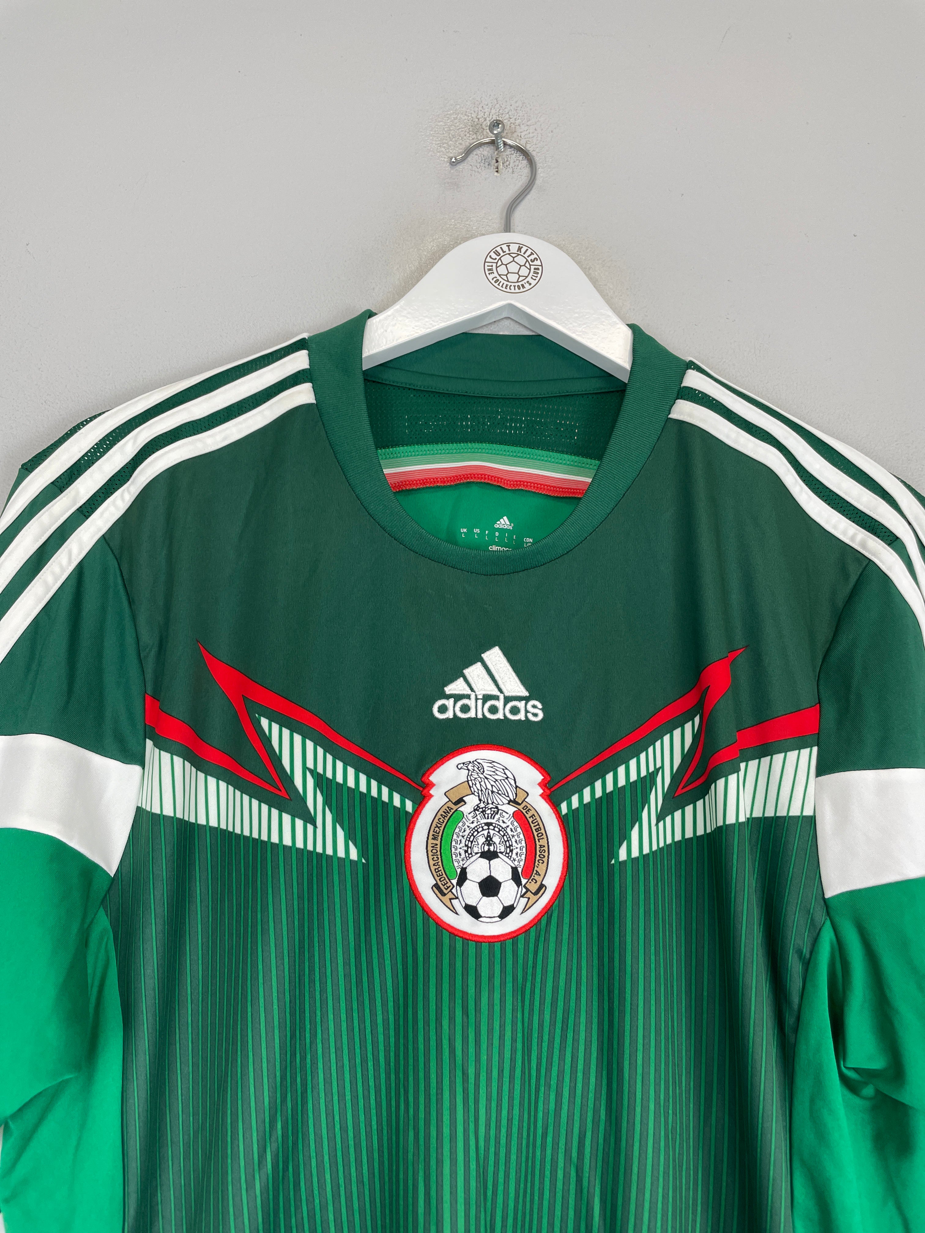 Shop 2014/15 MEXICO HOME SHIRT (L) ADIDAS, classic football shirts, vintage football shirts & retro soccer jerseys at Cult Kits
