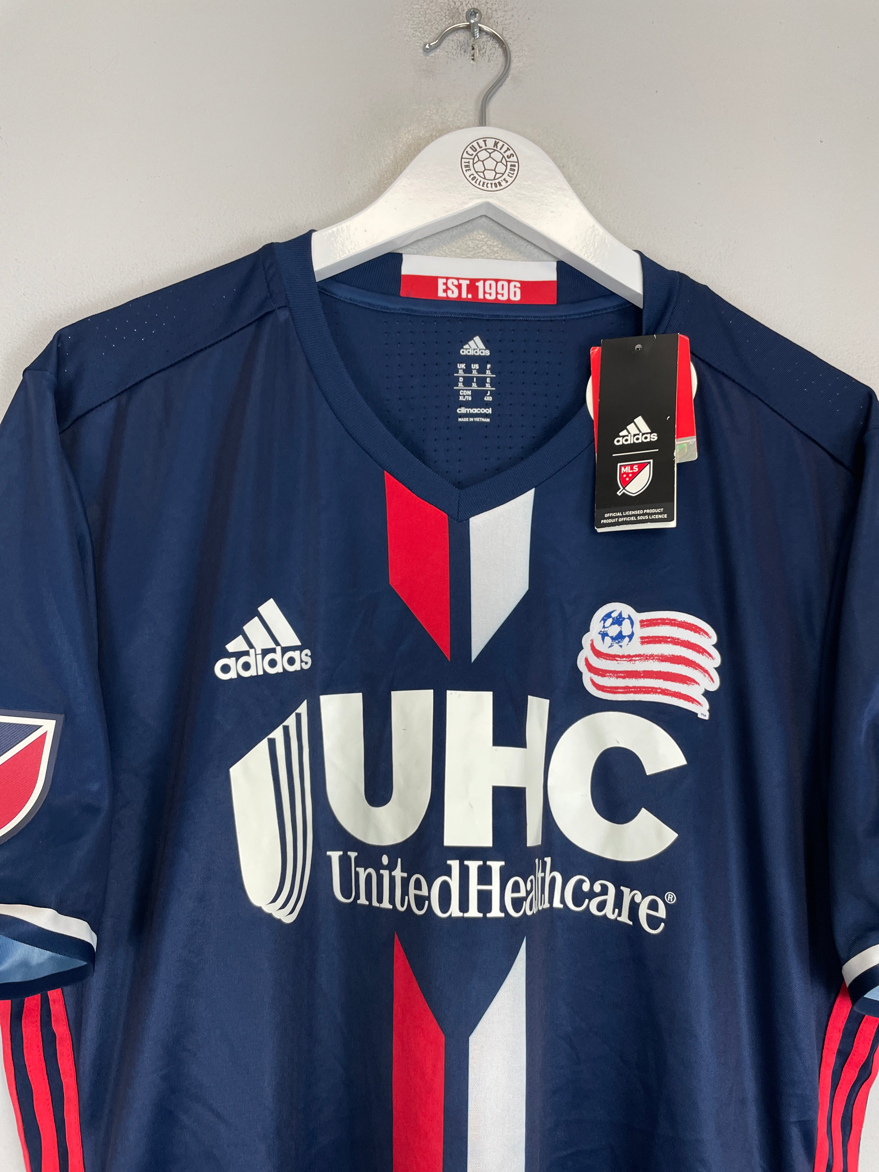 Shop 2016/17 NEW ENGLAND REVOLUTION *BNWT* HOME SHIRT (XL) ADIDAS, classic football shirts, vintage football shirts & retro soccer jerseys at Cult Kits