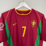 Shop 2002/04 PORTUGAL FIGO #7 HOME SHIRT (M) NIKE, classic football shirts, vintage football shirts & retro soccer jerseys at Cult Kits