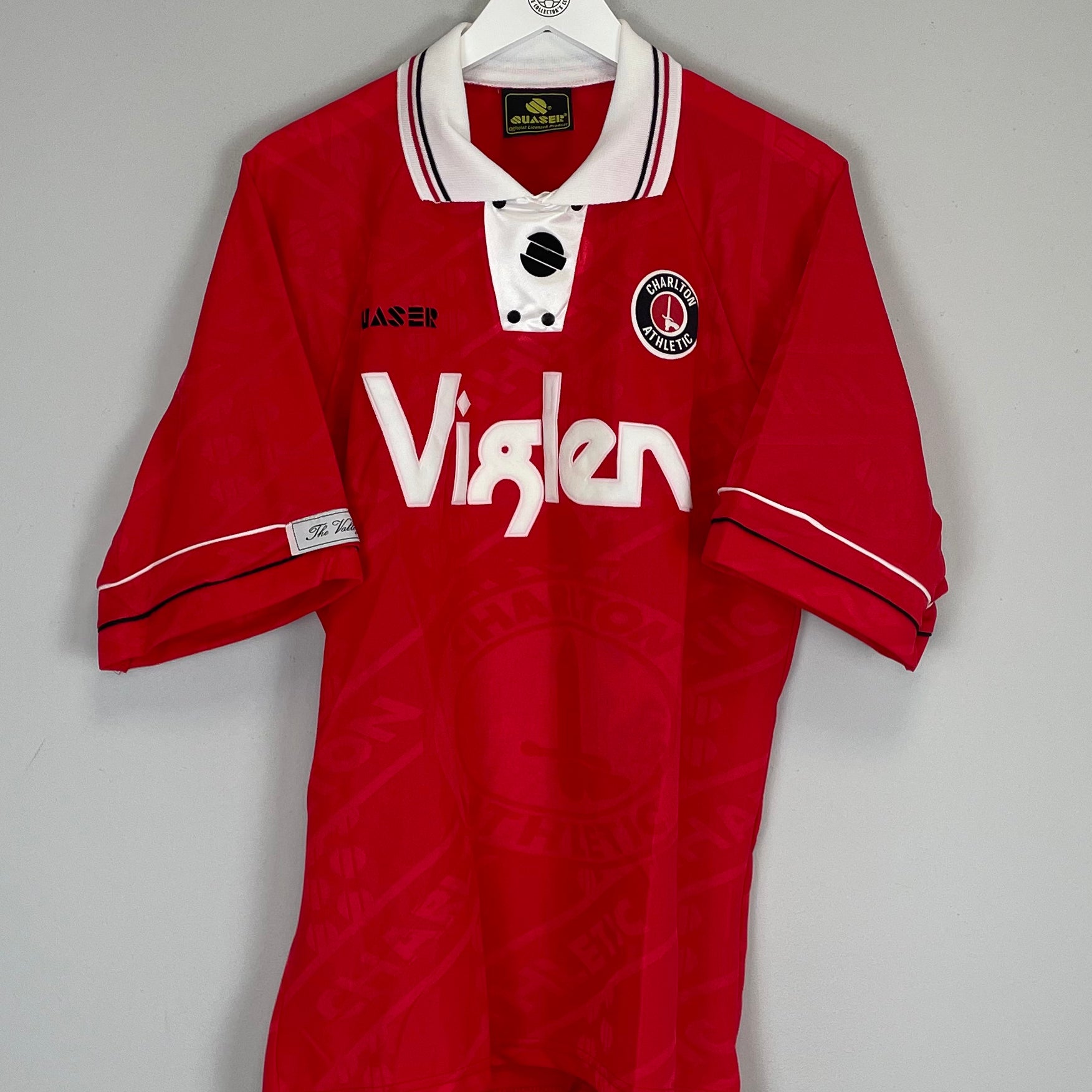 Shop 1994/96 CHARLTON *MINT* HOME SHIRT (L) QUASER, classic football shirts, vintage football shirts & retro soccer jerseys at Cult Kits