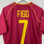 Shop 2002/04 PORTUGAL FIGO #7 HOME SHIRT (M) NIKE, classic football shirts, vintage football shirts & retro soccer jerseys at Cult Kits