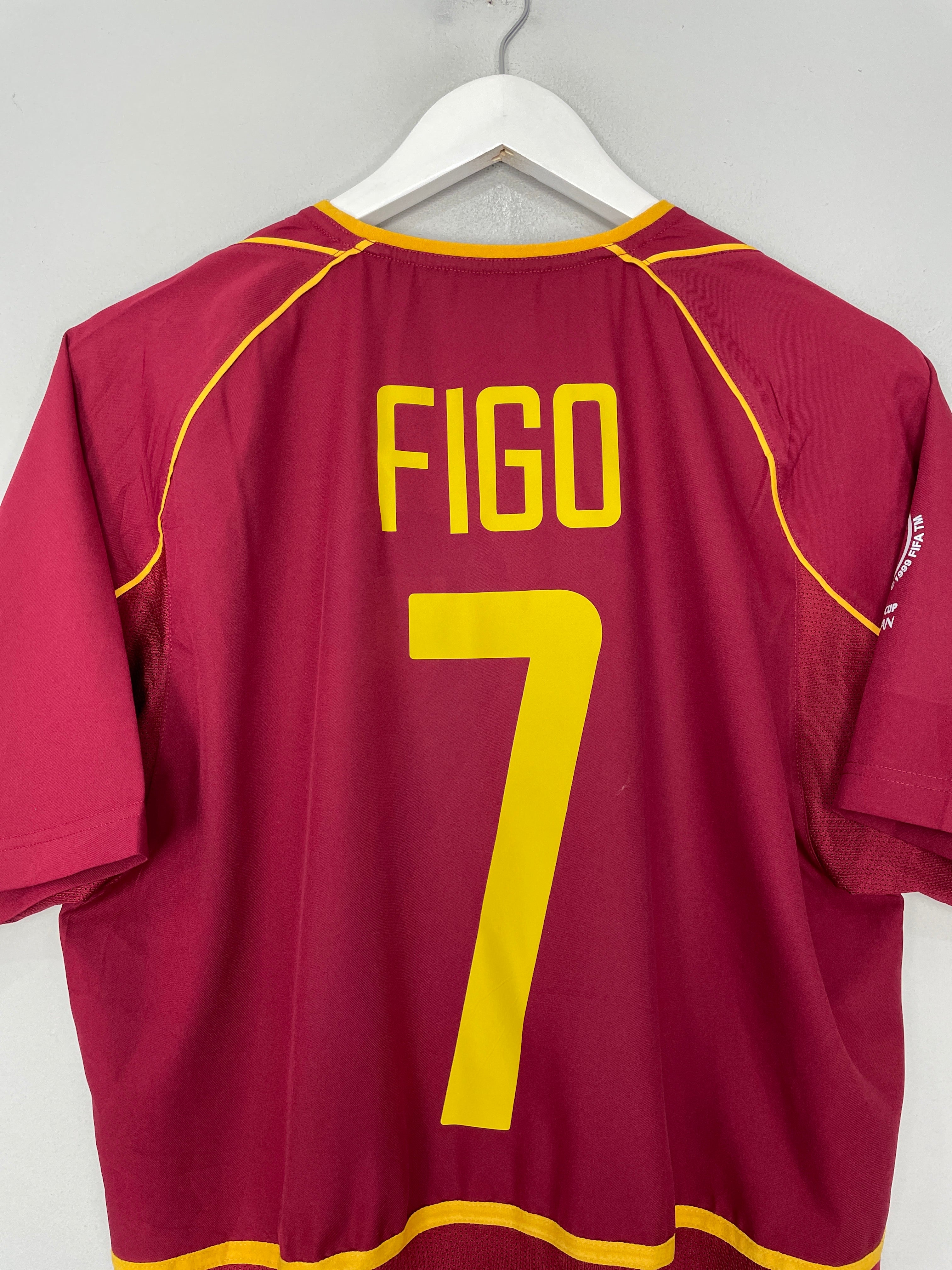 Shop 2002/04 PORTUGAL FIGO #7 HOME SHIRT (M) NIKE, classic football shirts, vintage football shirts & retro soccer jerseys at Cult Kits