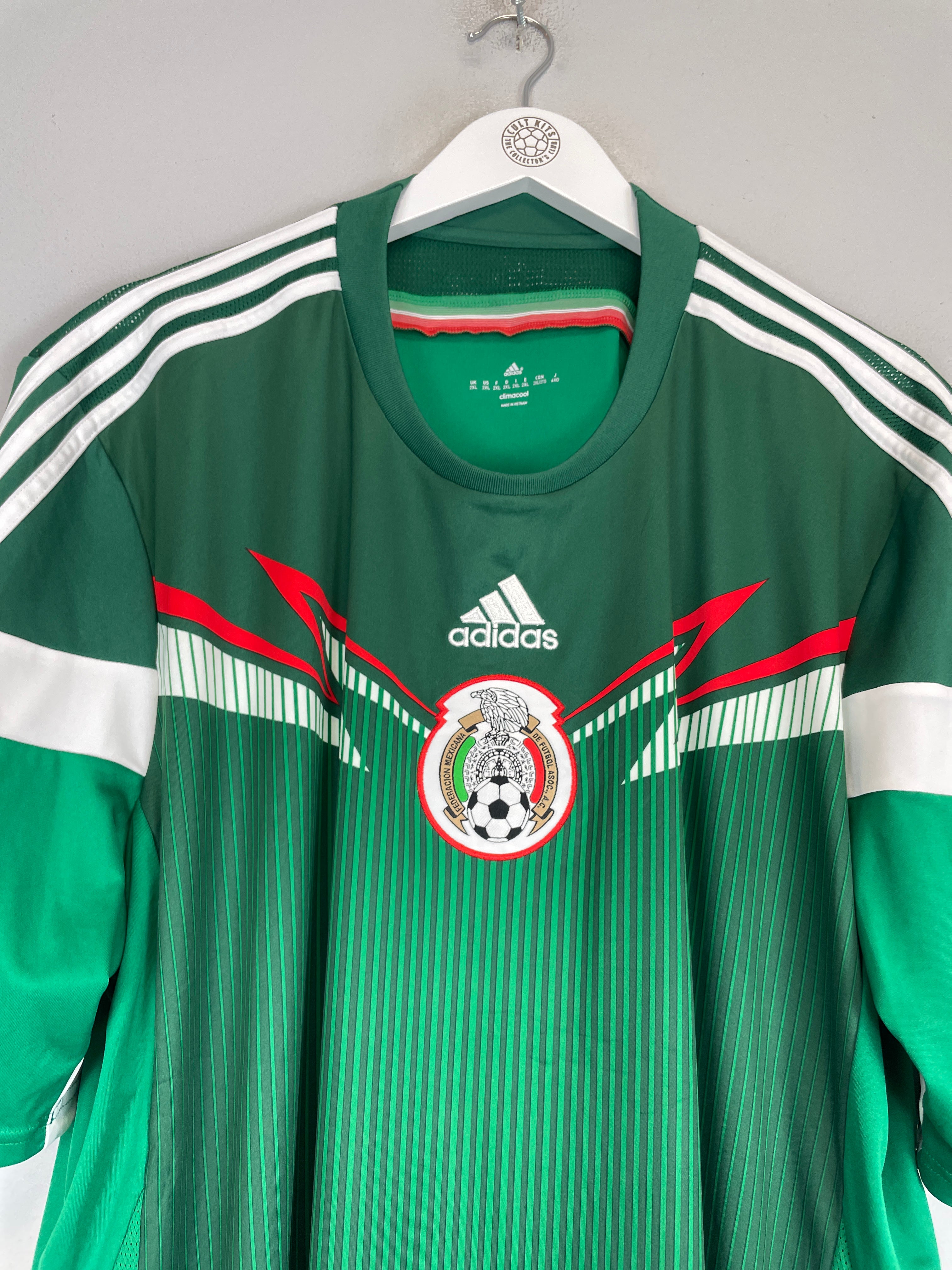 Shop 2014/15 MEXICO HOME SHIRT (XXL) ADIDAS, classic football shirts, vintage football shirts & retro soccer jerseys at Cult Kits