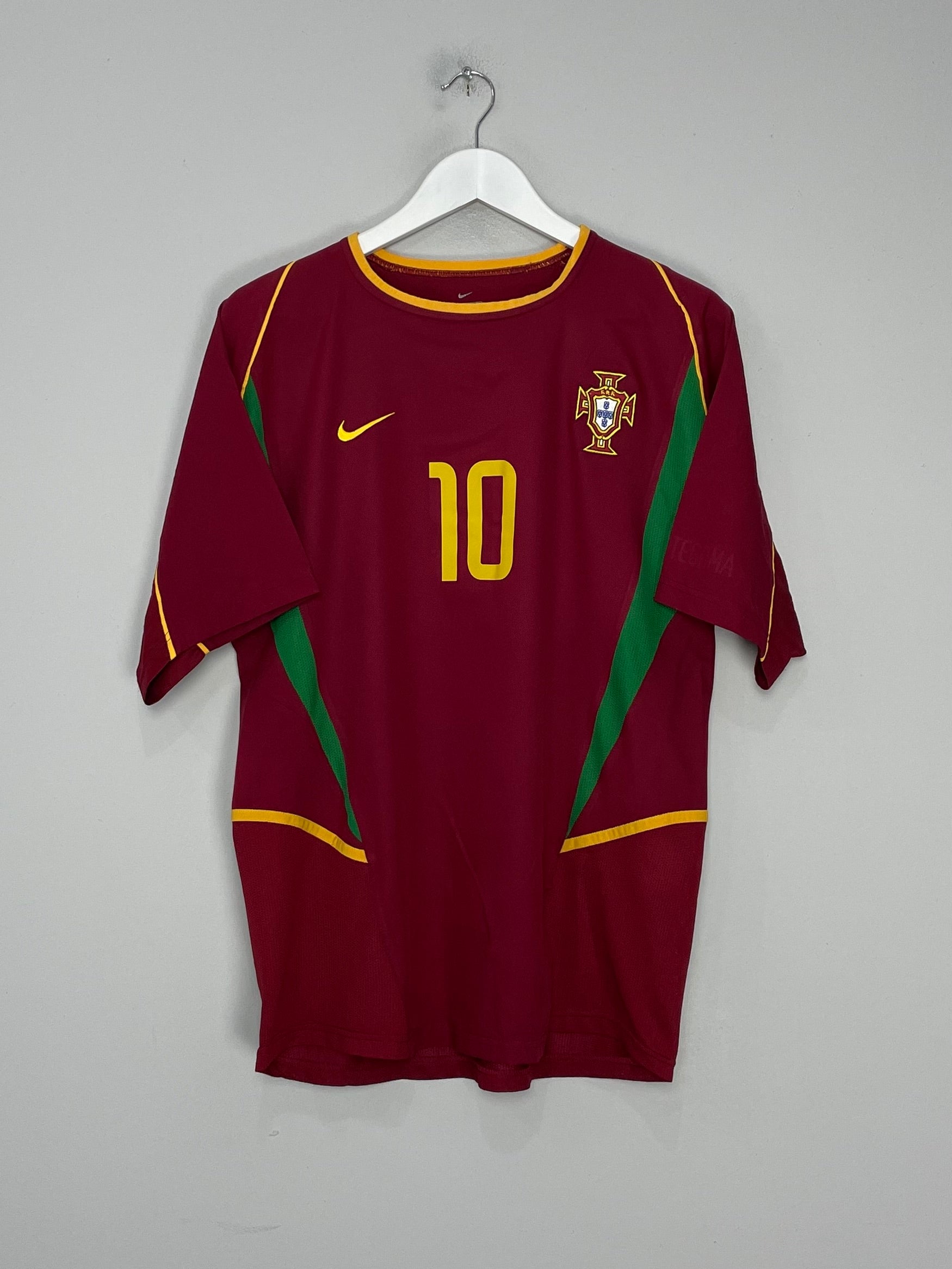 Shop 2002/04 PORTUGAL RUI COSTA #10 HOME SHIRT (M) NIKE, classic football shirts, vintage football shirts & retro soccer jerseys at Cult Kits