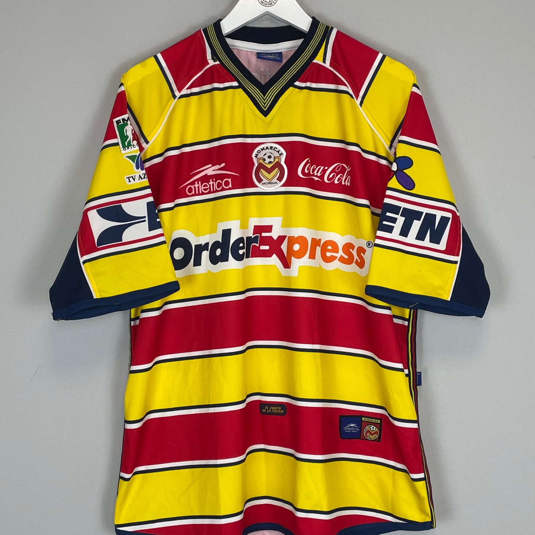 Shop 2000/01 MONARCAS MORELIA HOME SHIRT (XL) ATLETICA, classic football shirts, vintage football shirts & retro soccer jerseys at Cult Kits
