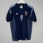 Shop 2002/04 ARGENTINA BATISTUTA #9 AWAY SHIRT (M) ADIDAS, classic football shirts, vintage football shirts & retro soccer jerseys at Cult Kits