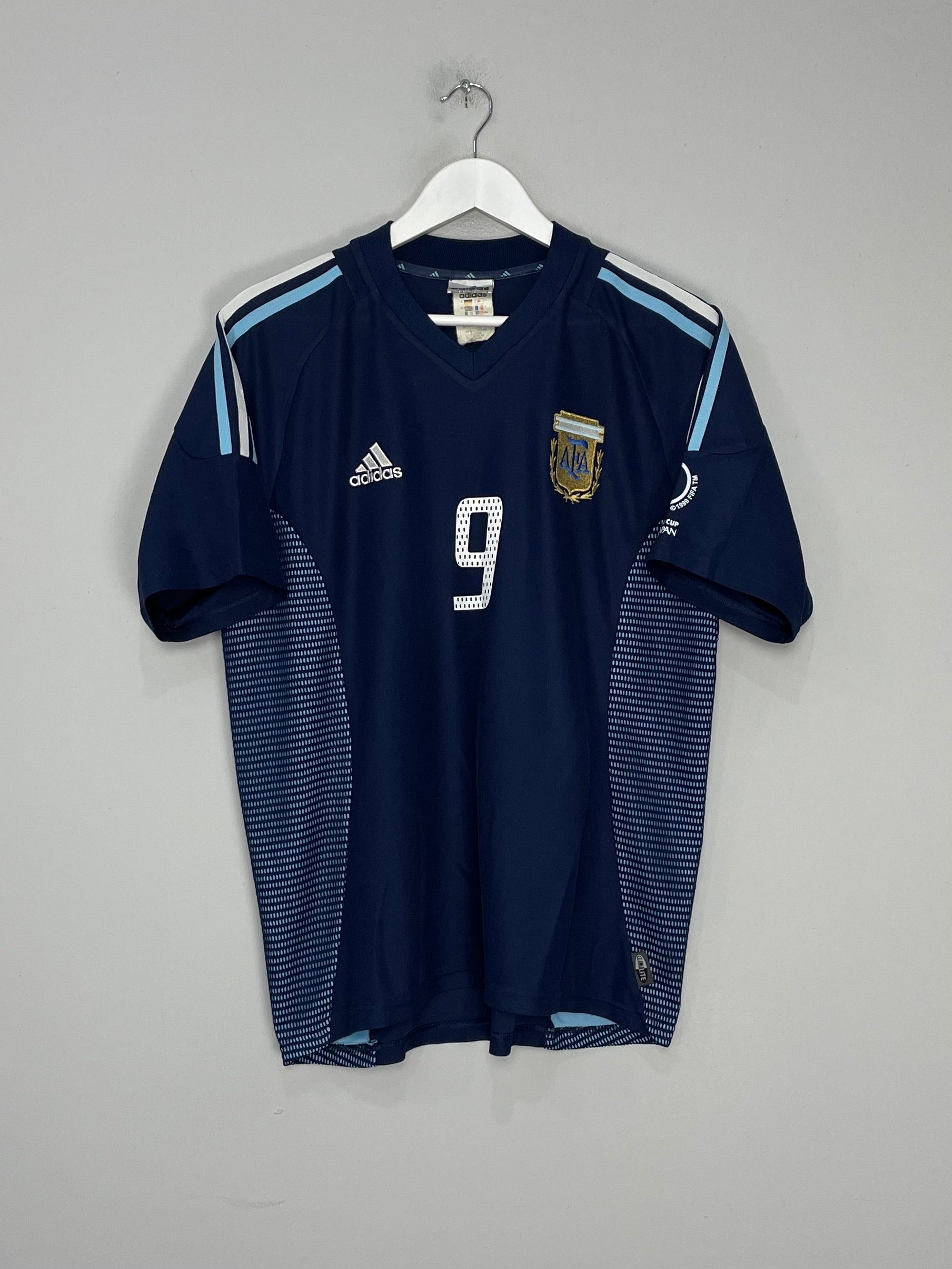 Shop 2002/04 ARGENTINA BATISTUTA #9 AWAY SHIRT (M) ADIDAS, classic football shirts, vintage football shirts & retro soccer jerseys at Cult Kits