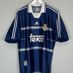 Shop 1998/00 REAL MADRID GUTI #14 AWAY SHIRT (M) ADIDAS, classic football shirts, vintage football shirts & retro soccer jerseys at Cult Kits
