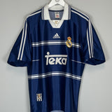 Shop 1998/00 REAL MADRID GUTI #14 AWAY SHIRT (M) ADIDAS, classic football shirts, vintage football shirts & retro soccer jerseys at Cult Kits