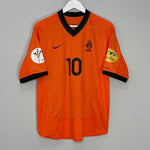 Shop 2000/02 NETHERLANDS BERGKAMP #10 HOME SHIRT (S) NIKE, classic football shirts, vintage football shirts & retro soccer jerseys at Cult Kits