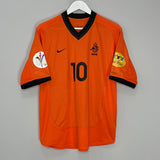 Shop 2000/02 NETHERLANDS BERGKAMP #10 HOME SHIRT (S) NIKE, classic football shirts, vintage football shirts & retro soccer jerseys at Cult Kits