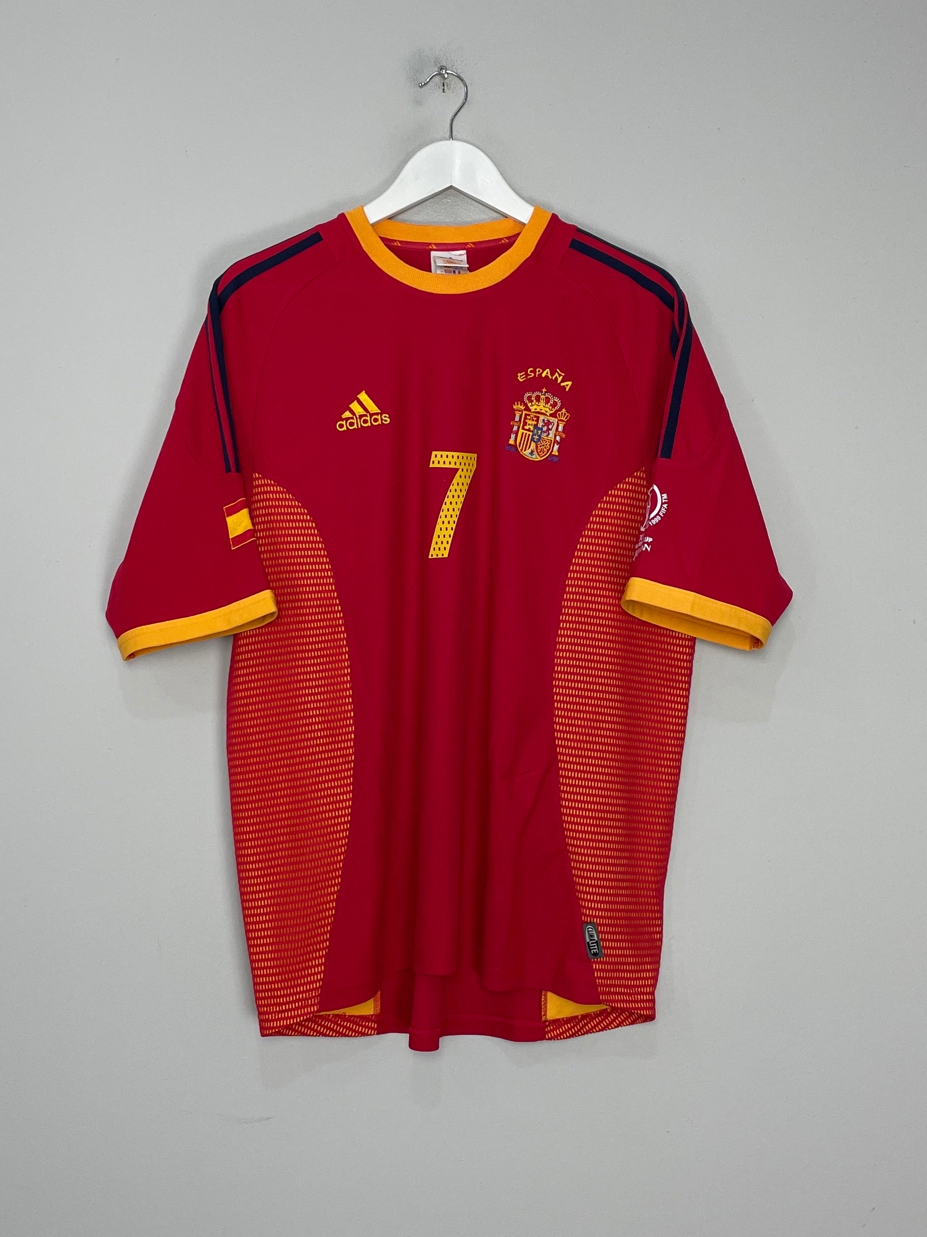 Shop 2002/04 SPAIN RAUL #7 HOME SHIRT (L) ADIDAS, classic football shirts, vintage football shirts & retro soccer jerseys at Cult Kits
