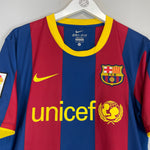 Shop 2010/11 BARCELONA DAVID VILLA #7 HOME SHIRT (L) NIKE, classic football shirts, vintage football shirts & retro soccer jerseys at Cult Kits