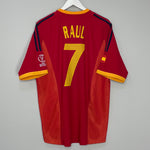 Shop 2002/04 SPAIN RAUL #7 HOME SHIRT (L) ADIDAS, classic football shirts, vintage football shirts & retro soccer jerseys at Cult Kits