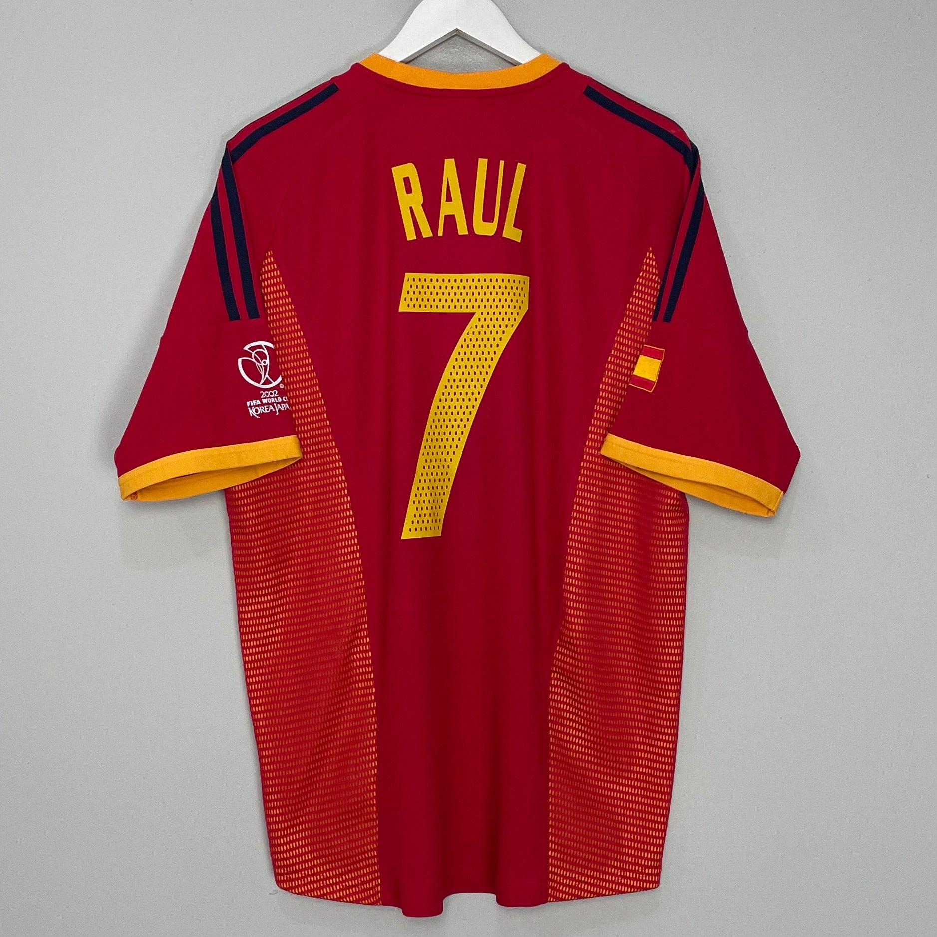 Shop 2002/04 SPAIN RAUL #7 HOME SHIRT (L) ADIDAS, classic football shirts, vintage football shirts & retro soccer jerseys at Cult Kits