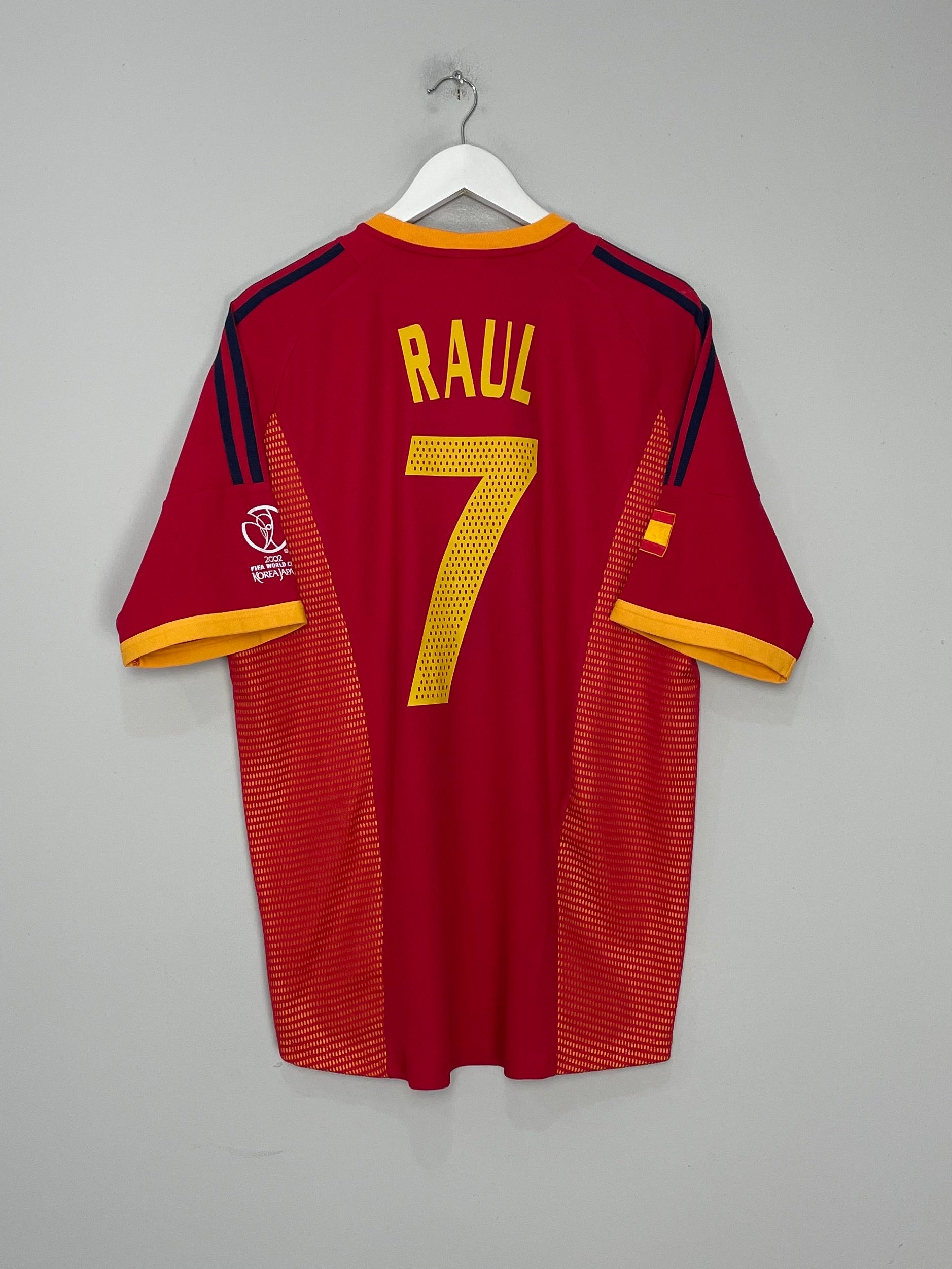 Shop 2002/04 SPAIN RAUL #7 HOME SHIRT (L) ADIDAS, classic football shirts, vintage football shirts & retro soccer jerseys at Cult Kits