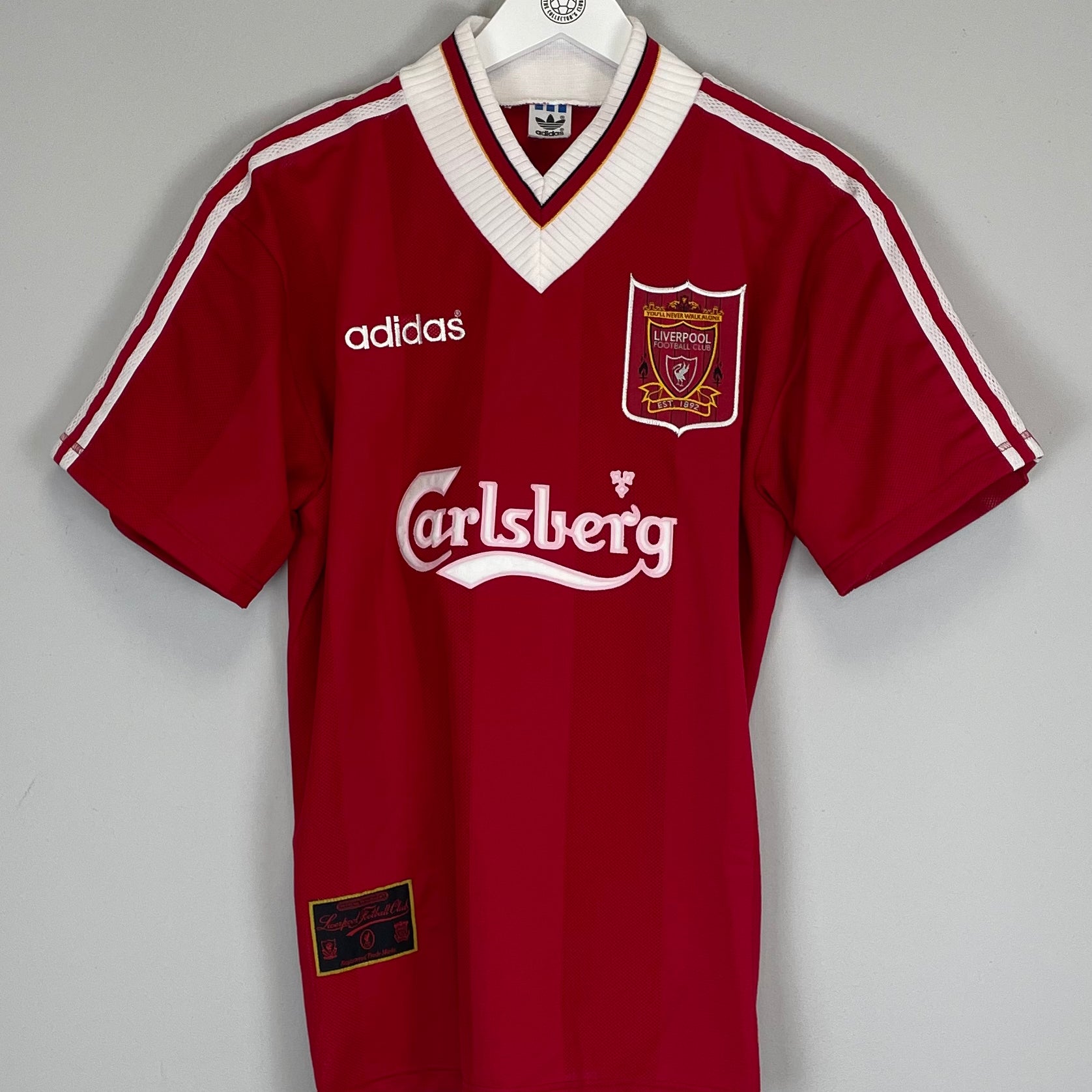 Shop 1995/96 LIVERPOOL *MINT* HOME SHIRT (M) ADIDAS, classic football shirts, vintage football shirts & retro soccer jerseys at Cult Kits