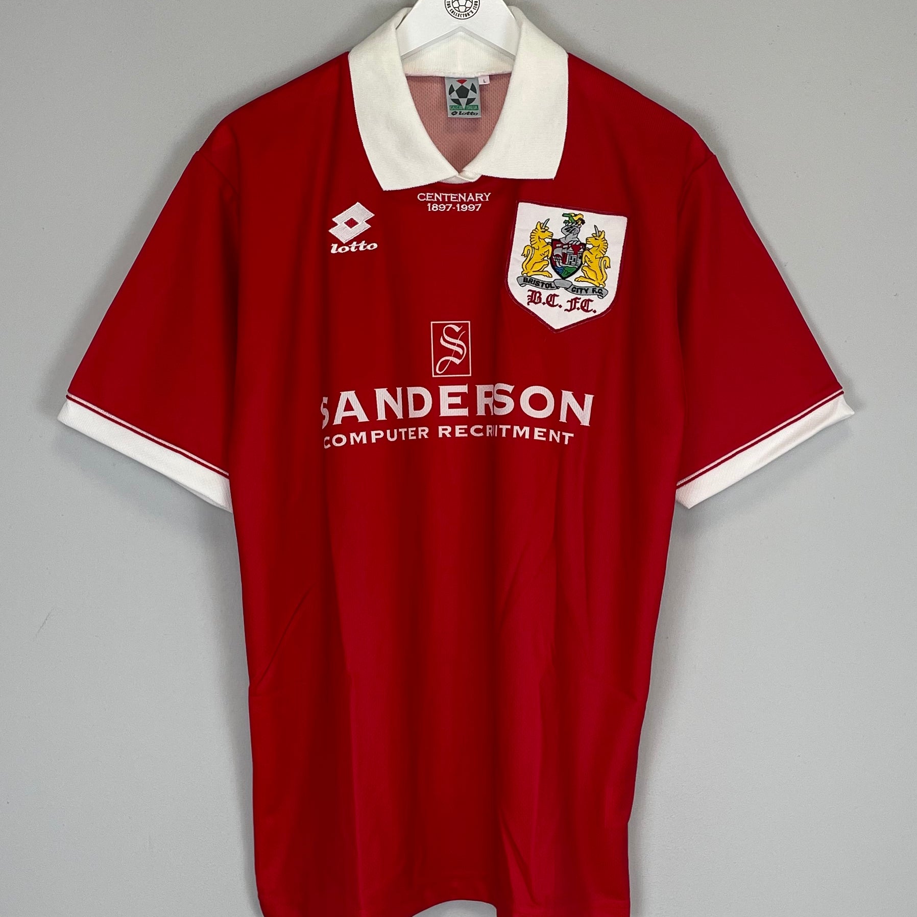 Shop 1996/97 BRISTOL CITY *CENTENARY* MINT HOME SHIRT (L) LOTTO, classic football shirts, vintage football shirts & retro soccer jerseys at Cult Kits