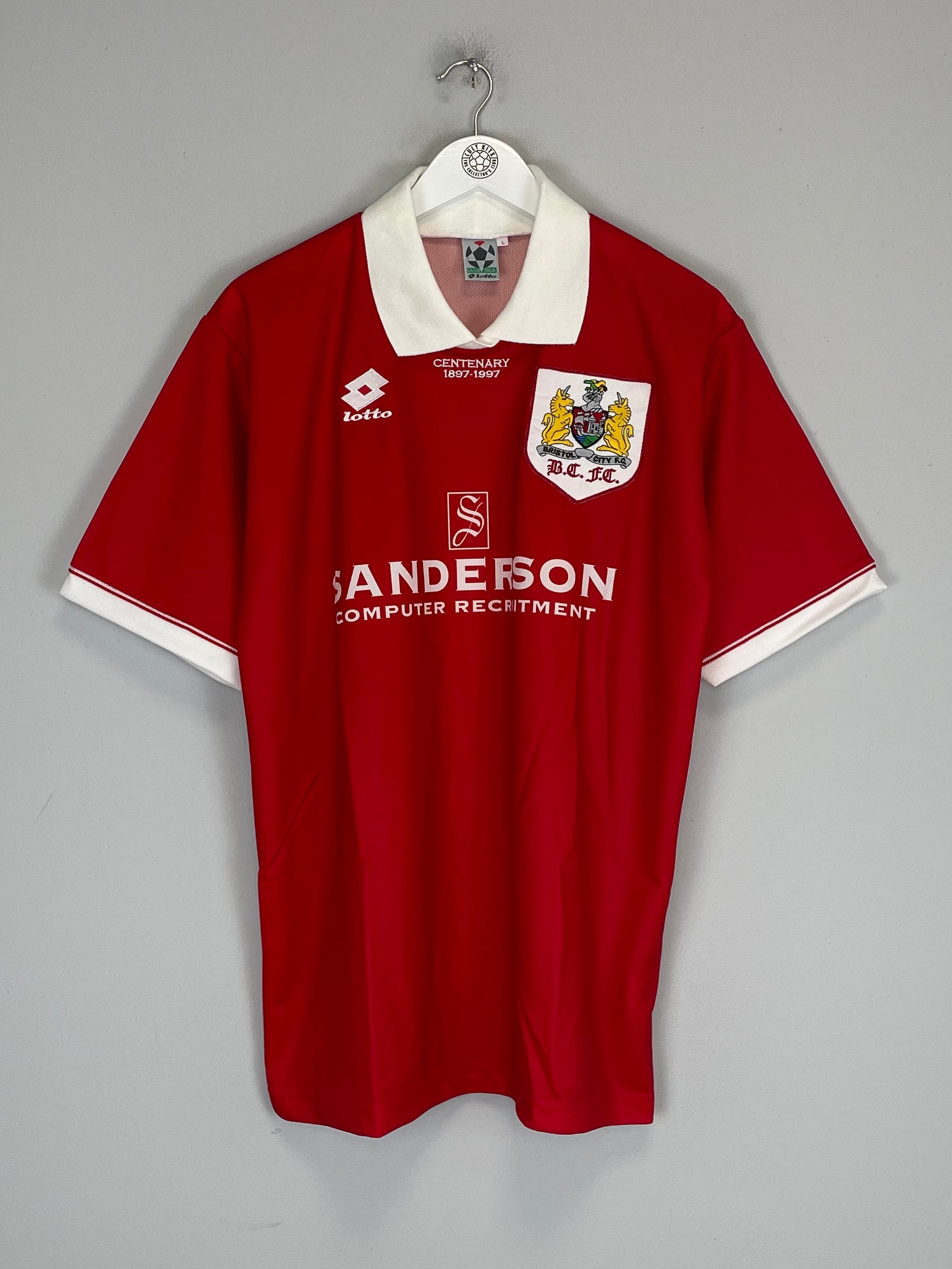 Shop 1996/97 BRISTOL CITY *CENTENARY* MINT HOME SHIRT (L) LOTTO, classic football shirts, vintage football shirts & retro soccer jerseys at Cult Kits