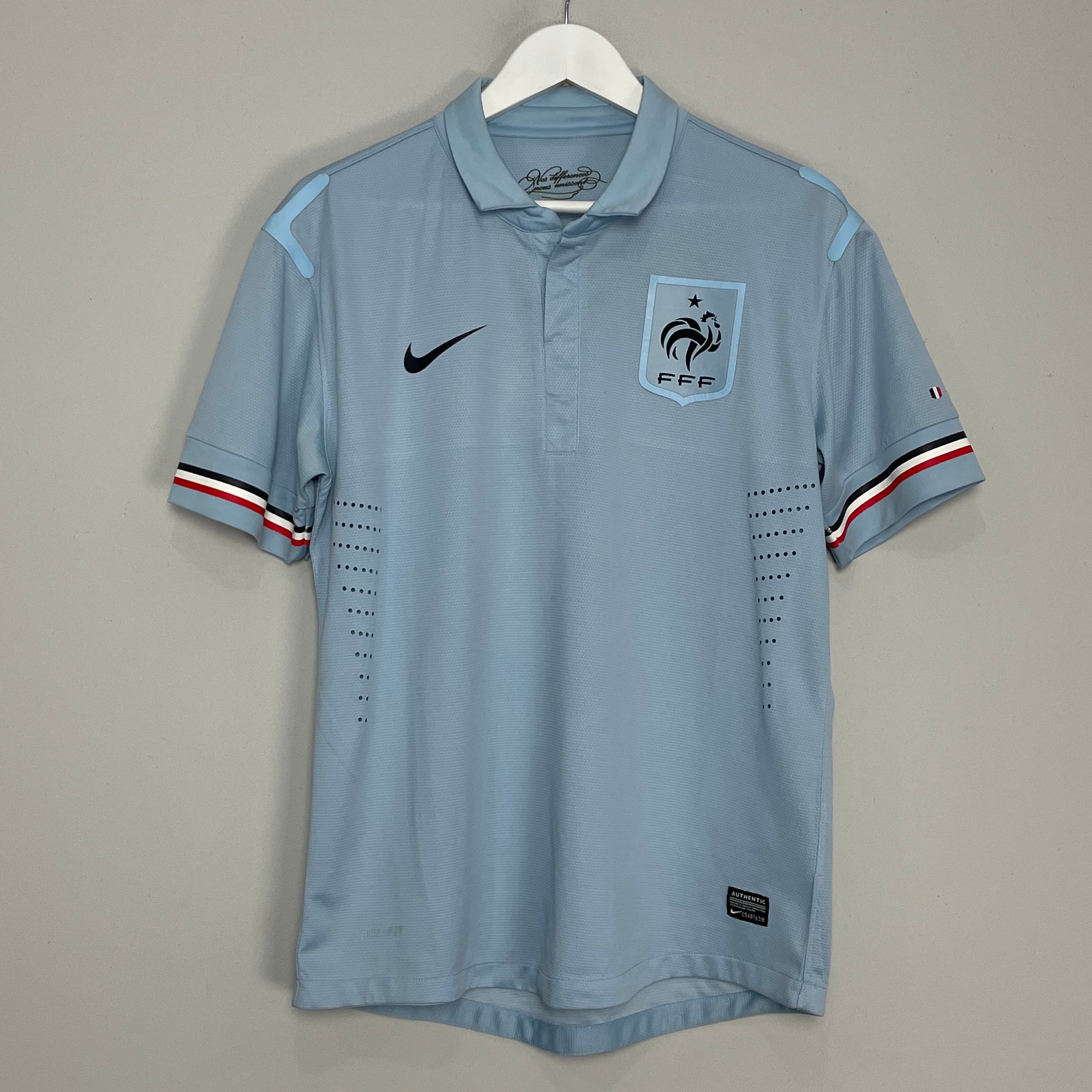 Shop 2013/14 FRANCE *PLAYER ISSUE* AWAY SHIRT (M) NIKE, classic football shirts, vintage football shirts & retro soccer jerseys at Cult Kits