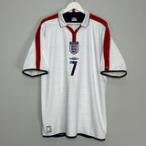 Shop 2003/05 ENGLAND BECKHAM #7 HOME SHIRT (XXL) UMBRO, classic football shirts, vintage football shirts & retro soccer jerseys at Cult Kits