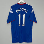 Shop 2010/11 CHELSEA DROGBA #11 HOME SHIRT (L) ADIDAS, classic football shirts, vintage football shirts & retro soccer jerseys at Cult Kits