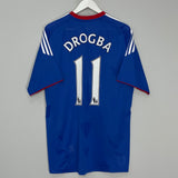 Shop 2010/11 CHELSEA DROGBA #11 HOME SHIRT (L) ADIDAS, classic football shirts, vintage football shirts & retro soccer jerseys at Cult Kits