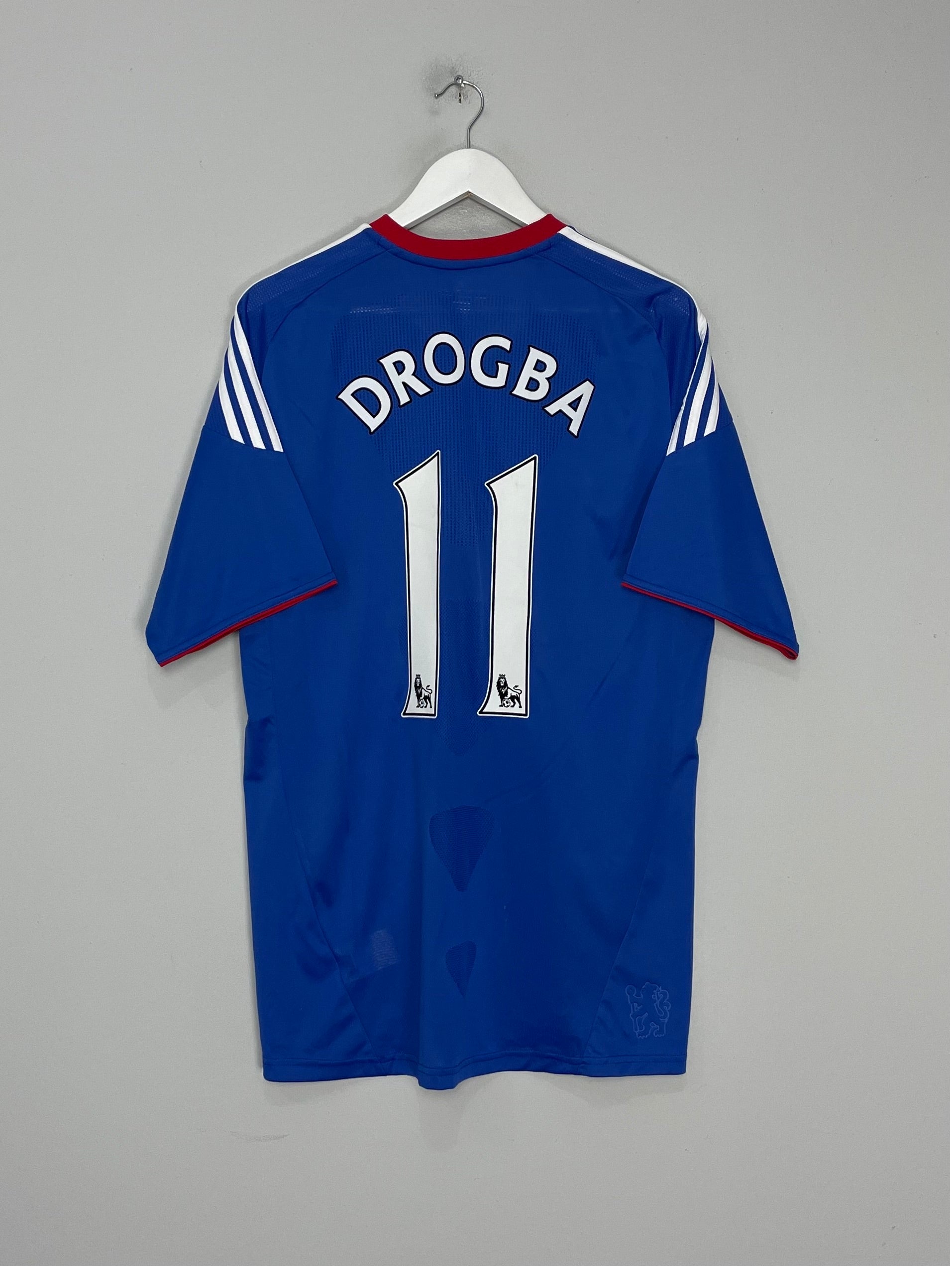 Shop 2010/11 CHELSEA DROGBA #11 HOME SHIRT (L) ADIDAS, classic football shirts, vintage football shirts & retro soccer jerseys at Cult Kits